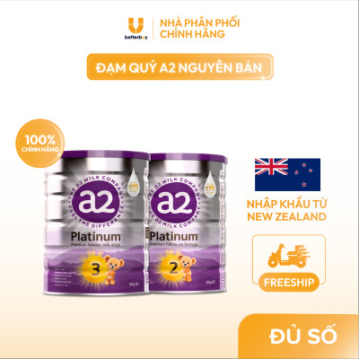 Combo 2 Lon Sữa a2 Milk a2 Platinum Premium Toddler Milk Drink Đủ Số Lon 900g