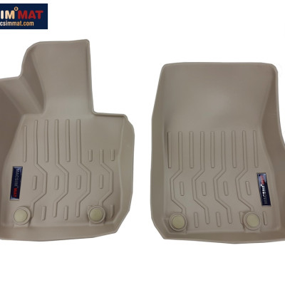 Thảm lót sàn xe ô tô Mazda CX30 2020 + Nhãn hiệu Macsim chất liệu nhựa TPV cao cấp màu be (FDW-155)