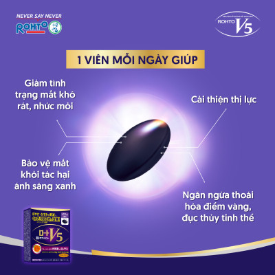 Viên uống bổ mắt Lutein Rohto V5 ( Hộp 30 viên)