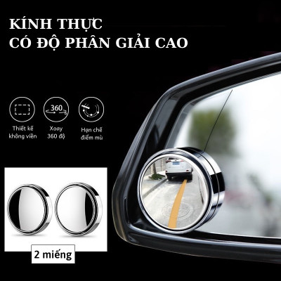Gương Cầu Lồi Mini Xoay 360 Độ | Gương Cầu Lồi Mini Dán Gương Xe Ô Tô Tăng Tầm Nhìn, Hạn Chế Điểm Mù, An Toàn Hơn Khi Tham Gia Giao Thông