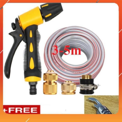 ️Evoucher Bộ dây vòi xịt nước rửa xe, tưới cây ,tăng áp 3 lần,loại 3m,5m 206319 đầu đồng,cút đồng,nối đồng+  mở chai