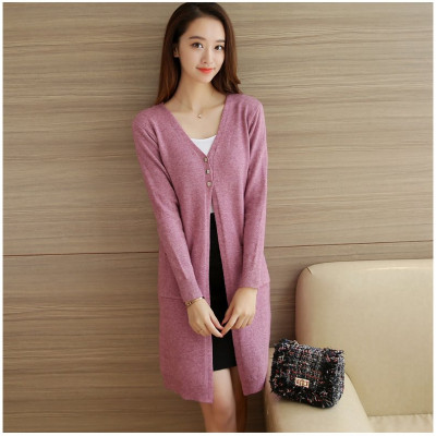 Áo cardigan len dáng dài 2 túi AK33