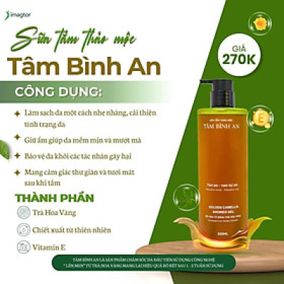 Sữa tắm Tâm Bình An sản phẩm chăm sóc da chiết xuất từ nguyên liệu thiên nhiên 500ml