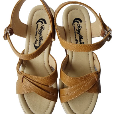 Giày Sandal Đế Xuồng Nữ Da Bò BIGGBEN Cao Cấp SDX26