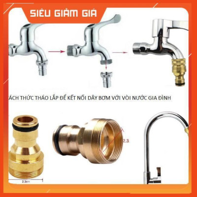Bộ dây vòi xịt nước rửa xe,tưới cây .tăng áp 3 lần,loại 3m,5m 206701-2 đầu đồng,cút,nối nhựa đen+ tặng mở chai
