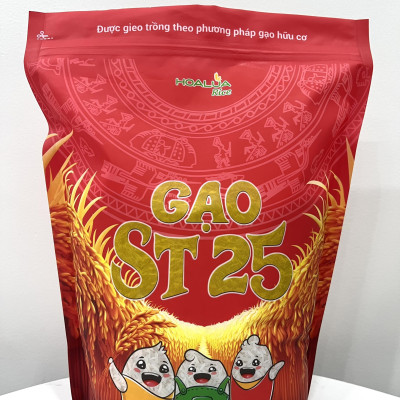 Gạo ST25 Hoa Lúa túi 2kg - Dẻo nhiều, mềm cơm, thơm đặc trưng (Sản phẩm mới)