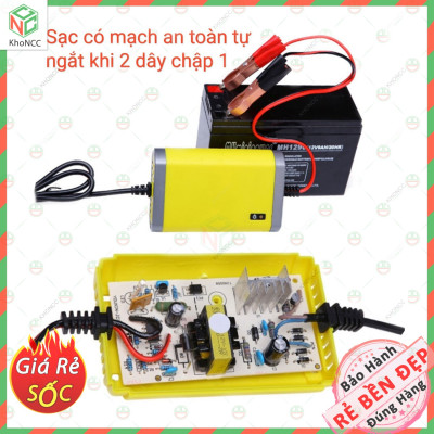 [Quá Tiện] Sạc Bình Ắc Quy KhoNCC Hàng Chính Hãng - Điện áp 12V2A dòng 2~20Ah - Cho Cả Bình Khô Hoặc Nước Của Xe Máy, Ôtô - KDHS-SAQXM