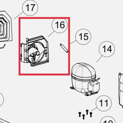 QUẠT TẢN NHIỆT BLOCK TỦ LẠNH AQUA – HÀNG CHÍNH HÃNG