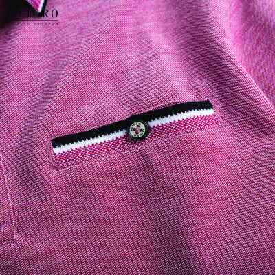 Áo polo nam cộc tay trơn màu hồng aligro ALGPLO42