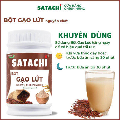 Bột Gạo Lứt nguyên chất SATACHI. Tăng cường hệ miễn dịch, hệ tiêu hóa khỏe mạnh, tốt cho tim mạch. Hộp 368g