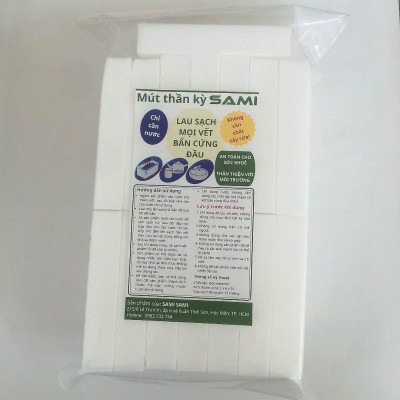 Mút thần kỳ SAMI, mút bọt biển melamin độ nén cao lau chùi làm sạch mọi vết bẩn cứng đầu (gói 15 miếng)