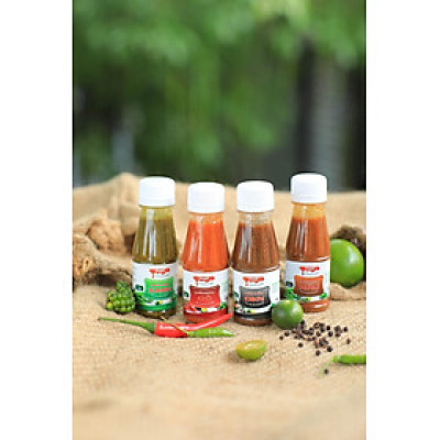 Nước chấm Fosa (vị ngẫu nhiên), muối ớt tắc tươi ngon cho hải sản và BBQ, chay mặn đều dùng được, chai 110g