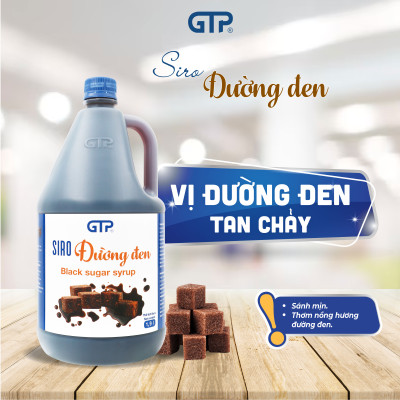 Siro Đường Đen GTP - Chuyên dùng pha chế: Trà sữa, Trà trái cây, Cocktail, Mocktail…
