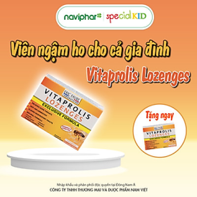 TPBVSK Vitaprolis Lozenges [Hộp 20 viên] Viên ngậm ho cho cả gia đình thành phần tự nhiên [Nhập khẩu Pháp]