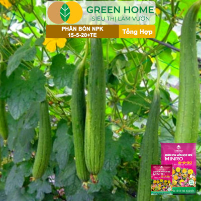 Phân NPK 15-5-20 Greenhome, Minro, Bao 200gr, Kích Ra Hoa, Tăng Đậu Trái Trên Kiểng, Cây Ăn Trái, Củ, Quả