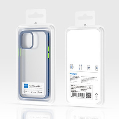 Ốp lưng trong suốt iPhone 12/ 12 Pro/ 12 pro Max Rock Guard Pro viền màu - Hàng chính hãng