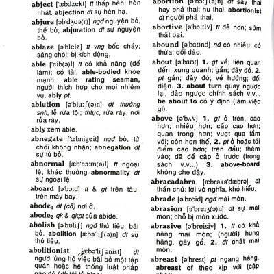 Từ Điển Anh-Việt (Khoảng 301.000 Từ)