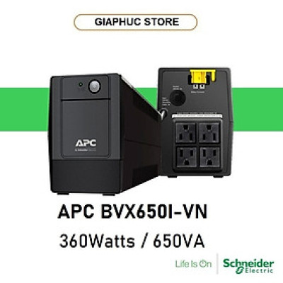 Bộ lưu điện UPS APC Easy BVX 650VA, AVR, 230V (BVX650I-VN) - GiaPhucStore | Hàng Chính Hãng
