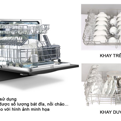 Máy Rửa Chén KAFF KF-BISMS8 Nhập Khẩu - 8 Bộ - Hàng Chính Hãng