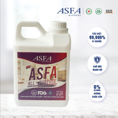 [Combo] Dung dịch làm sạch khuẩn, khử mùi đa năng ASFA All Purpose (Can 2 Lít) & ASFA Home Fresh (500ml)