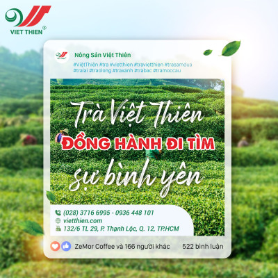 Trà Olong Việt Thiên - Hương Vị Bình Yên - Danh Trà Việt Thiên gói 100g