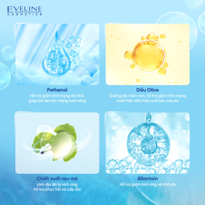 [Giá Chỉ 179k] Nước tẩy trang Eveline Hyaluron Clinic B5 và tinh chất rau má hỗ trợ làm dịu, dưỡng ẩm da 500ml