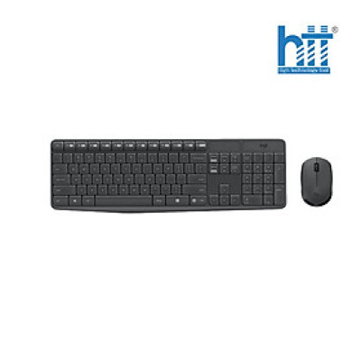 Bộ bàn phím chuột không dây Logitech MK235 (Đen) - Hàng Chính Hãng