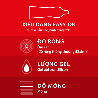 Bộ 3 Bao Cao Su Durex Fetherlite – Hộp 12 bao