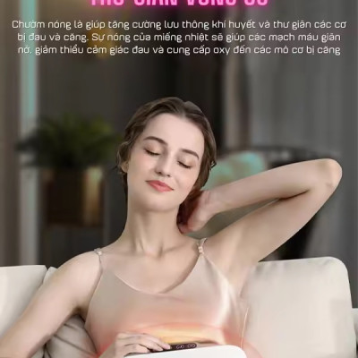 Đai Massage Bụng Hỗ Trợ tan Mỡ Bụng, Xoa Bóp Cùng Lúc Làm Nóng, Mát Xa Cổ Vai Lưng Đùi Megou TY-308 BH 1 Năm - Podi92