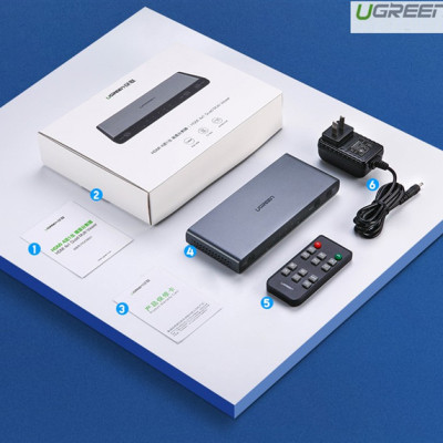 Bộ Ghép 4 Thiết Bị HDMI Dùng Chung 1 Màn Hình Ugreen 50745 chính hãng