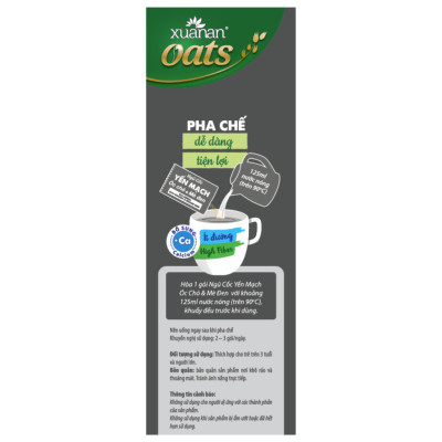 Combo 2 túi: Ngũ Cốc Yến Mạch Óc Chó Và Mè Đen 400G + Ngũ Cốc Dinh Dưỡng Canxi 400G [ít đường]