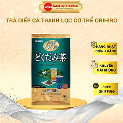 Trà Diếp Cá Hỗ Trợ Thanh Nhiệt, Thải Độc Dokudami Tea Orihiro 60 Túi Lọc Nhật Bản, Giúp Thanh Lọc Cơ Thể