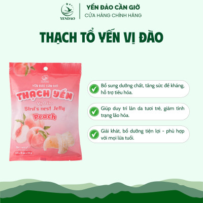 Yến Đảo - Thạch Tổ Yến Vị Đào Hương Vị Trái Cây Tươi Ngon, Dinh Dưỡng Cho Cả Gia Đình