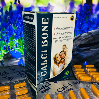 CALCI BONE - Tăng chiều cao cho Tuổi Dậy Thì, hỗ trợ tăng cường hấp thu canxi cho bà Bầu, Người Cao Tuổi - Giúp xương và răng chắc khỏe