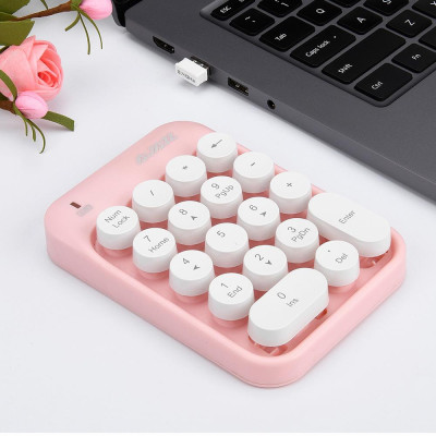 Bàn phím số không dây Ajazz 2.4G kỹ thuật số cho Window XP Win7 8 10 ios Máy tính xách tay