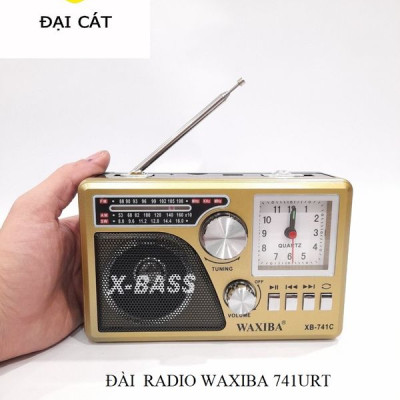 ĐÀI FM WAXIBA XB-XB741C CÓ ĐỒNG HỒ , NGHE NHẠC USB THẺ NHỚ RADIO AM FM SW CÓ ĐÈN PIN THEO KÈM PIN SẠC – 741 HÀNG CHÍNH HÃNG
