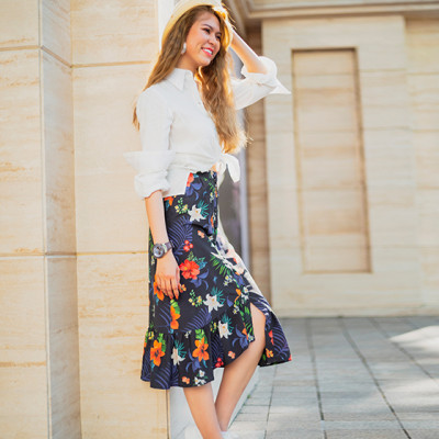 Váy Midi Xoè Lily SKI034 Thời trang thiết kế Hity