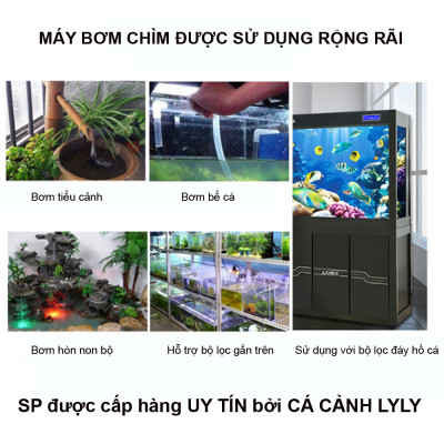 Máy bơm nước hồ cá cảnh BAOYU BY102 15W 1000L/H cao cấp, siêu bền, tiết kiệm điện. Bảo hành uy tín