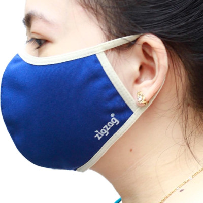 Khẩu trang chống nắng 2 lớp UPF50+ Zigzag MAS010 - Freesize - Xanh đậm
