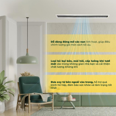 Cửa Gió Nan 1 Slot, Điều Chỉnh Lưu Lượng Gió, Sơn Tĩnh Điện, Cửa Cấp/Hồi, ASIA GREEN ( Giá bao gồm VAT)
