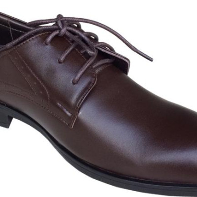 Giày tây nam buộc dây Trường Hải màu nâu đế cao su  cao 3.5cm da bò thật GT0121