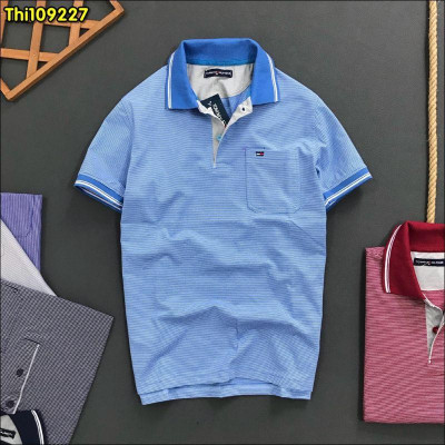 Áo Thun Nam Tay Ngắn Có Cổ, Túi Ngực Trái