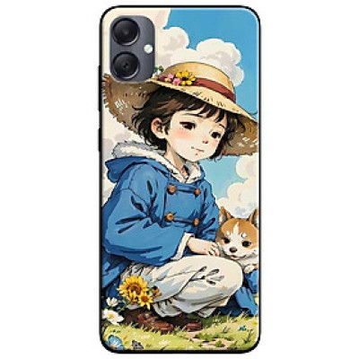 Ốp lưng cho Samsung A04 - A04S - A05 - A05S - Cô Gái Và Cún Con - Hàng Chính Hãng
