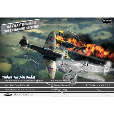 Mô Hình Lắp Ráp 3d Máy Bay Supermarine Spitfire