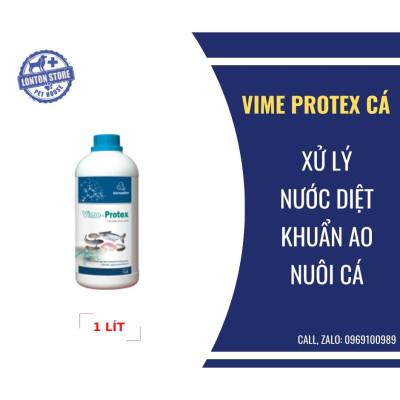 VEMEDIM Vime-Protex cá, xử lý nước, diệt khuẩn ao nuôi cá, chai 1lit Vime Protex - Lonton store