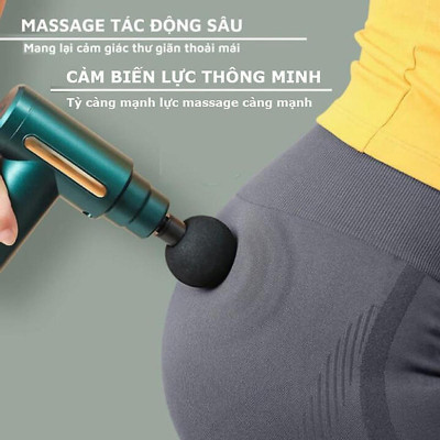 Máy Mát Xa Massage Mini Đa Năng Cầm Tay 6 Chế Độ Tặng Kèm 4 Đầu Massage Toàn Thân  - Giao Màu Ngẫu Nhiên