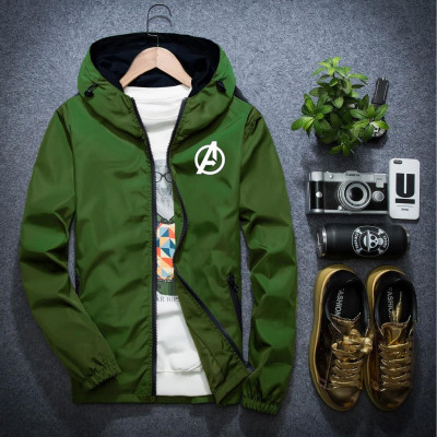 Áo khoác dù logo 2 lớp có nón 