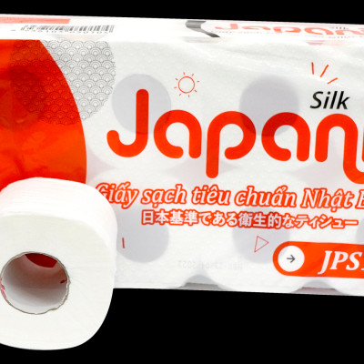 Giấy vệ sinh 3 lớp cao cấp có lõi JAPANI SILK | Thế Giới Giấy | 100% bột giấy nguyên sinh | 10 cuộn