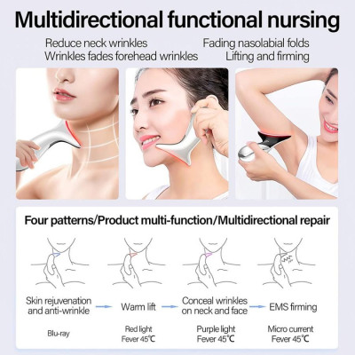 Máy nâng cơ mặt, Giảm nhăn, Tăng sinh collagen, Công nghệ Nhật Bản Cổ thiên nga DRU - Hàng Chính Hãng