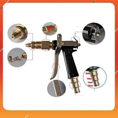 ️Evoucher Bộ dây vòi xịt nước rửa xe,tưới cây ,tăng áp 3 lần, loại 7m,10m 206236 đầu đồng,cút đồng, + túi đựng bút